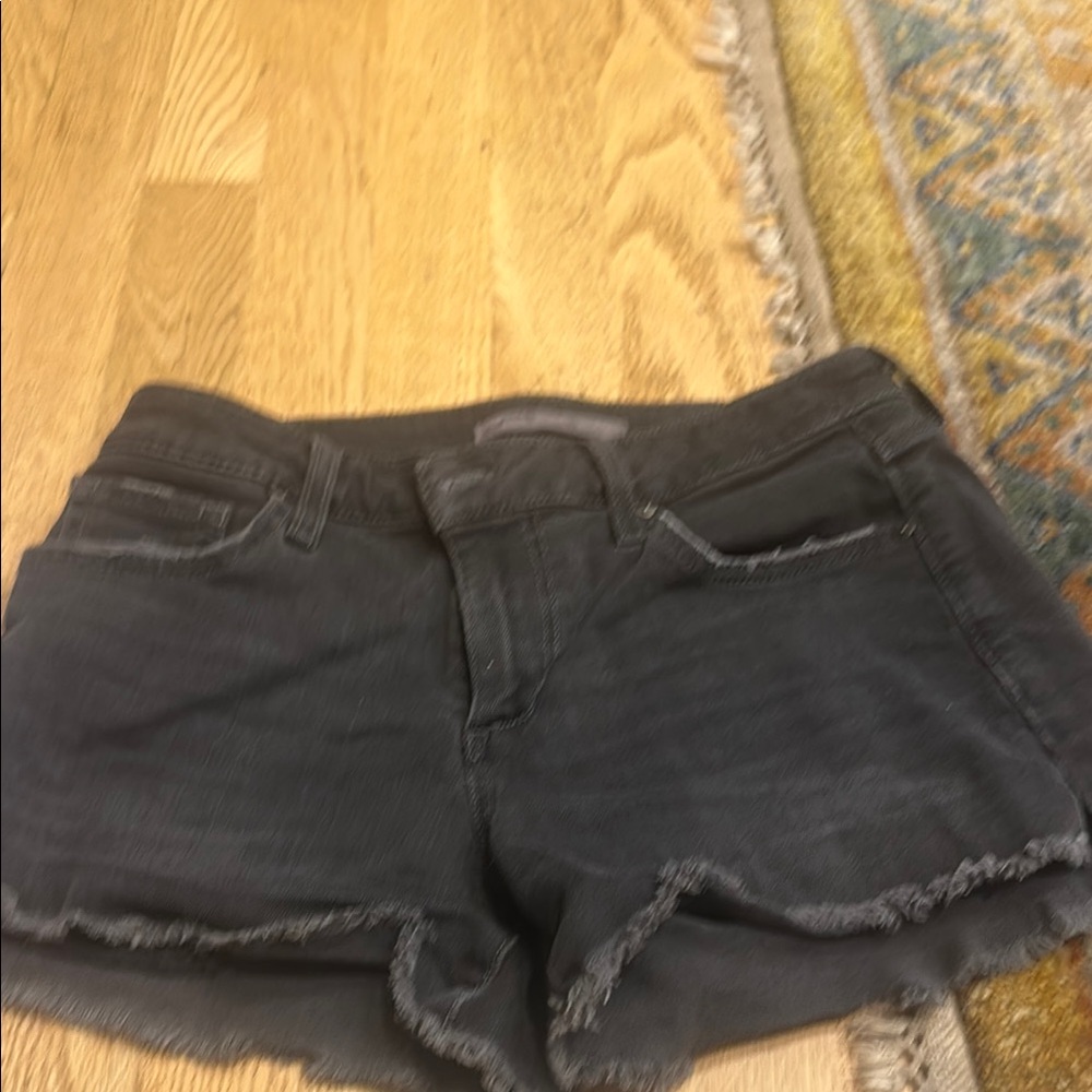 Joe's Jeans Black Jean Shorts Distressed Hem